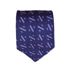 PAUL STUART Purple Geometric Silk Tie ENGLAND 60"/ 3.7"  EC